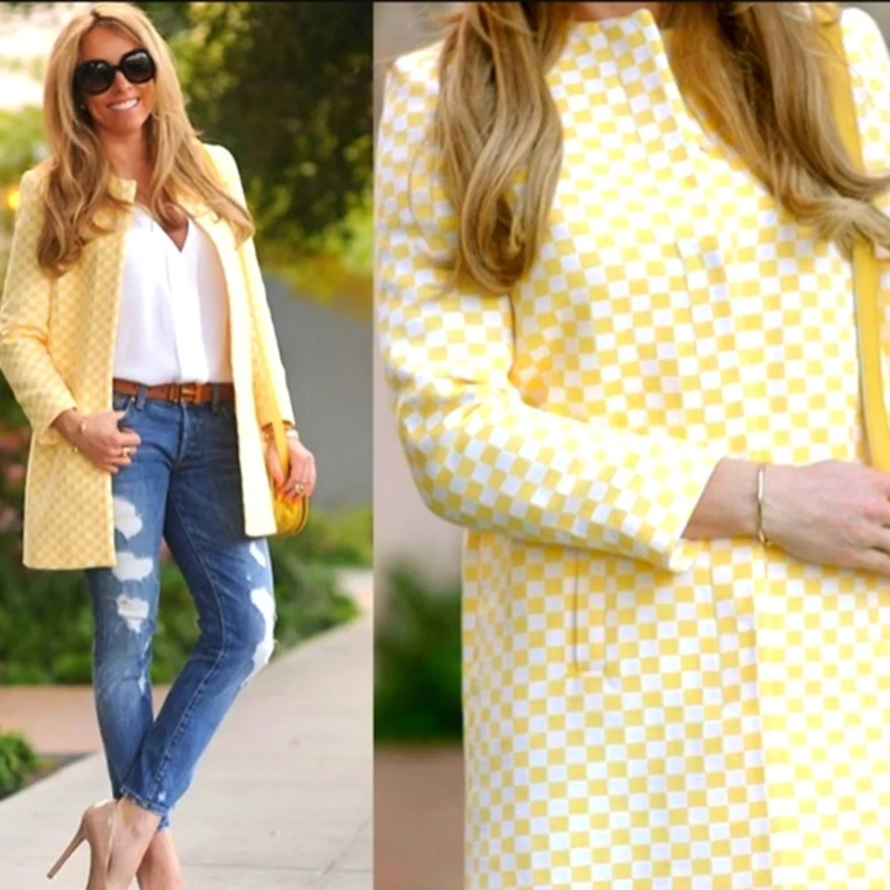 DONATED 03.26 ZARA Checkered Jacket NWT - Picture 1 of 16